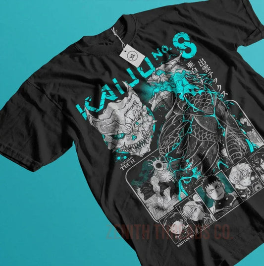 Kaiju No. 8 Tee with Bold Mina Shiro Design By Zenith Threads Co. Free shipping