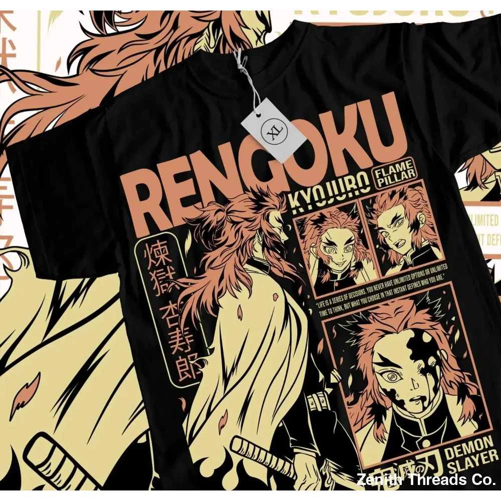 Kyojuro Rengoku Demon Slayer Graphic Tee - Graphic Tee