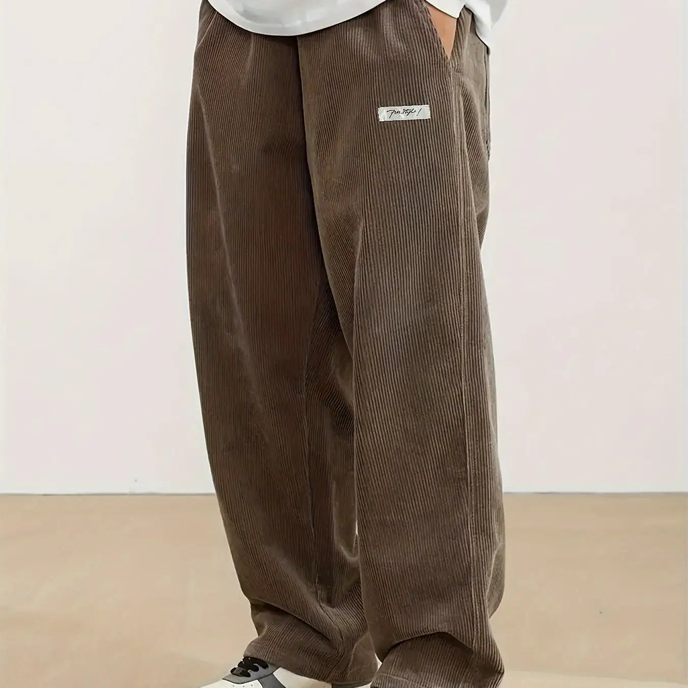 Nomad Cord Loose Corduroy Drawstring Pants | Sepia / s | Streetwear