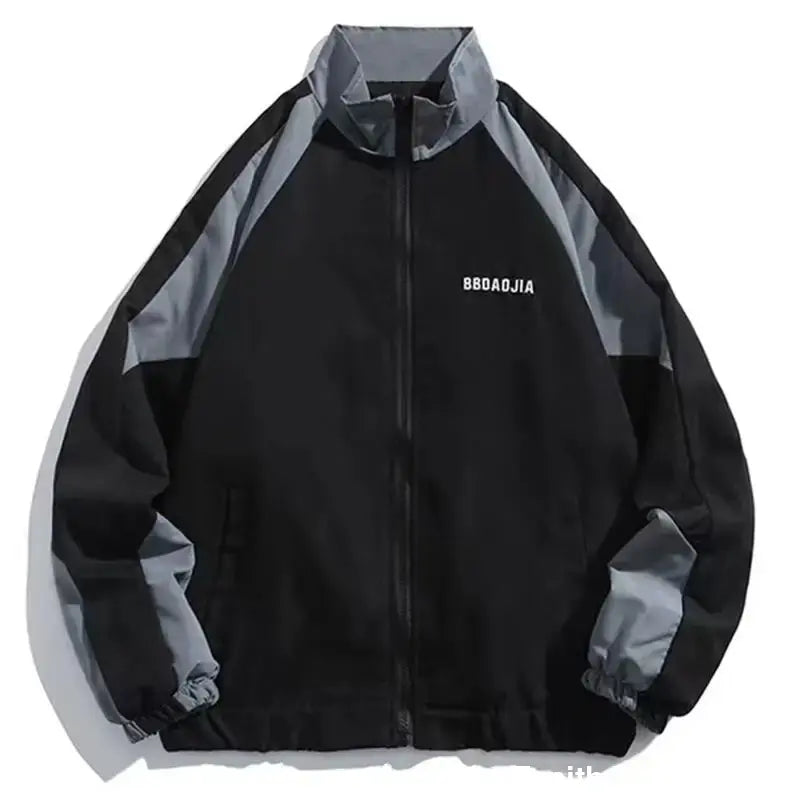 Lunar Drift Reflective Jacket – Striped Streetwear Edition - Black 2 / S - Jacket