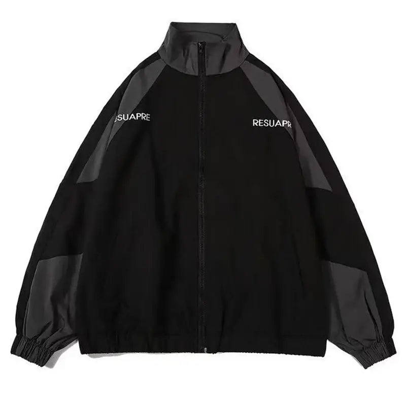 Lunar Drift Reflective Jacket – Striped Streetwear Edition - Black / XL - Jacket