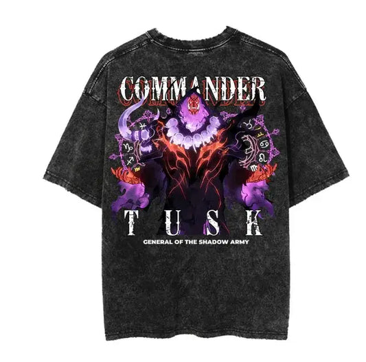 Washed Black / s | T-shirt | Anime Streetwear