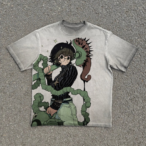 Shinobu Kocho // Venom Bloom Tee | Washed Bone / s | Anime Streetwear