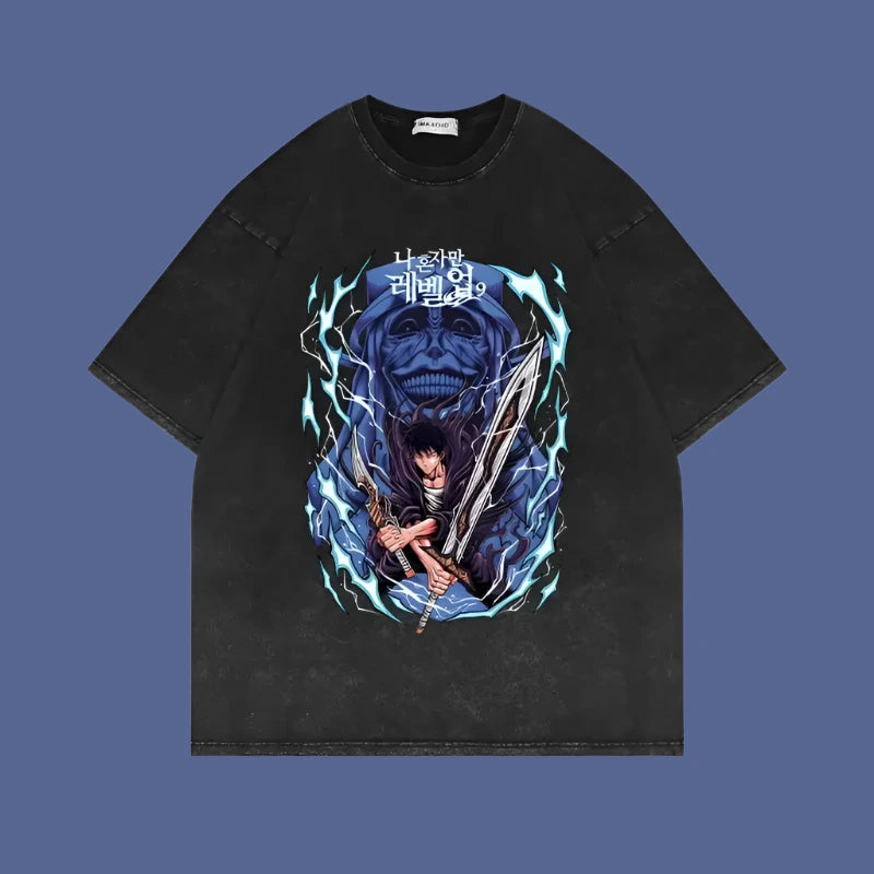 Monarch’s Descent Solo Leveling Tee | Hunter’s Awakening / Xxl | Anime Streetwear