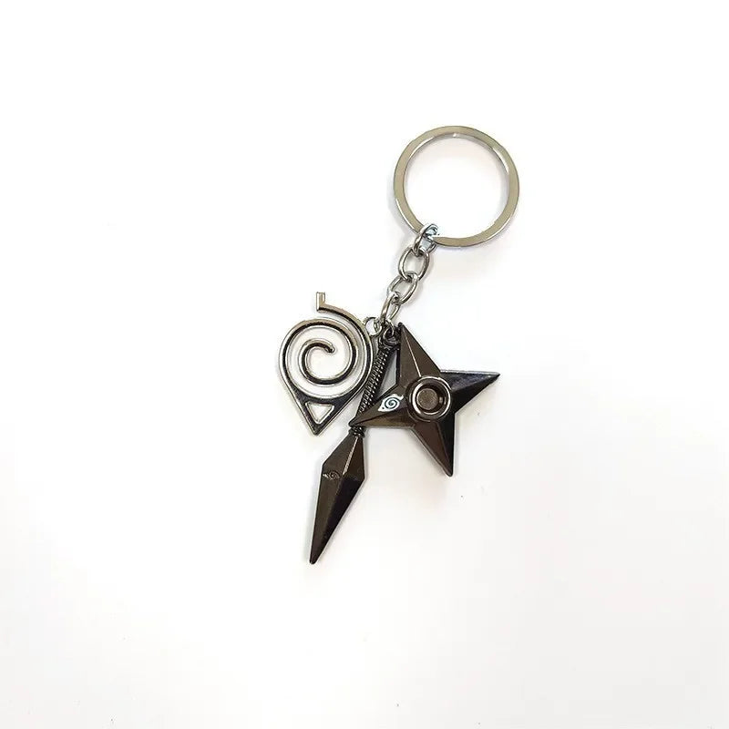 Naruto anime metal keychain, a trendy streetwear fashion accessory for enthusiasts