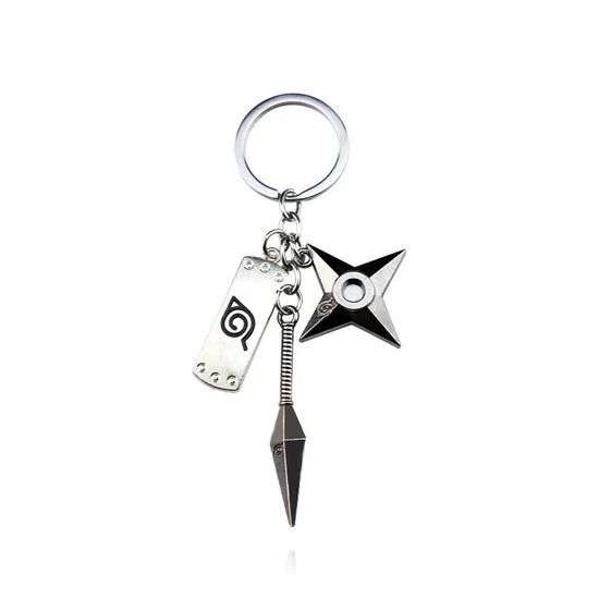 Naruto anime metal keychain featuring charming metal accessories for streetwear fashion