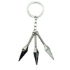 Silver Naruto Kunai keychain, a stylish anime metal keychain for streetwear fashion