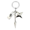 Silver Naruto anime metal keychain, a stylish streetwear fashion accessory