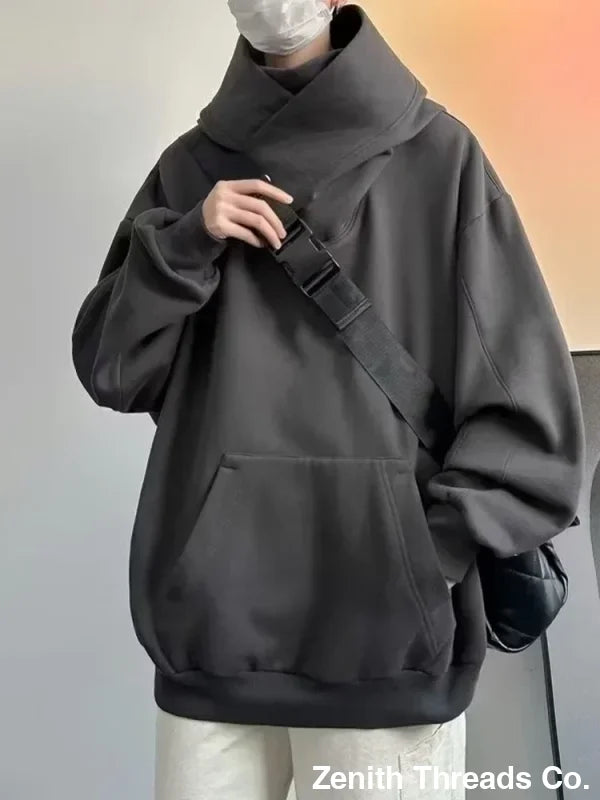 Ninja Turtleneck Vintage Fleece Hoodies - Dark Grey / XL(60-67.5KG) - hoodie