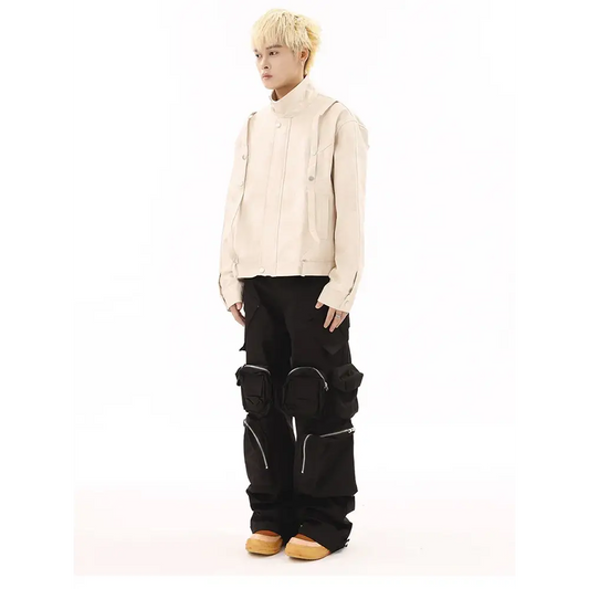 Obsidian Stacks Cargo – Tactical Black Streetwear Pants | Zenith Threads Co. Cargo Pants By Free shipping
