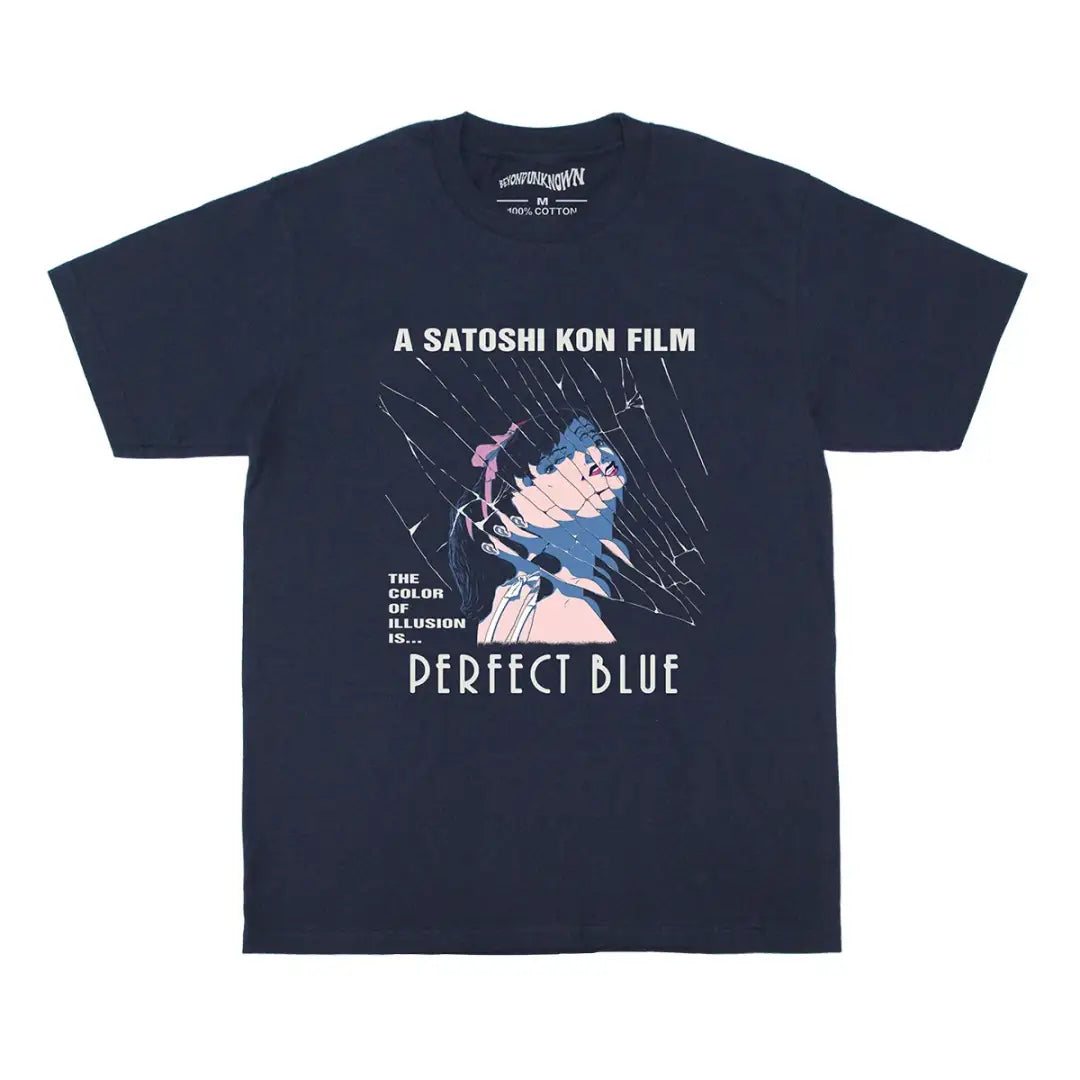 Perfect Blue Manga Tee - Satoshi Kon Psychological Art Graphic Shirt | Navy / s | Streetwear