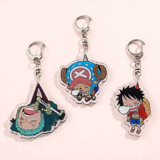 One Piece Acrylic Keychain Set | Luffy Zoro & Chopper | Steals Under $30