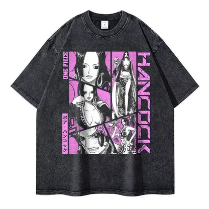 One Piece Vintage Tee | Washed Anime Streetwear by Zenith Threads T-shirt by Free Shipping