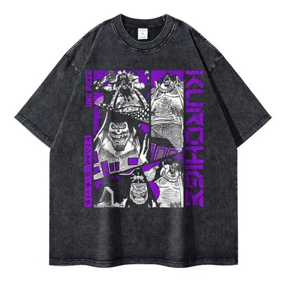 One Piece Vintage Tee | Washed Anime Streetwear by Zenith Threads T-shirt by Free Shipping