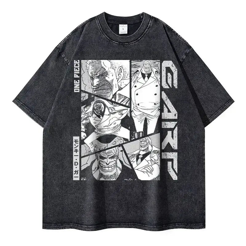 One Piece Vintage Tee | Washed Anime Streetwear by Zenith Threads T-shirt by Free Shipping