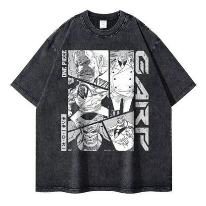 One Piece Vintage Tee | Washed Anime Streetwear by Zenith Threads T-shirt by Free Shipping