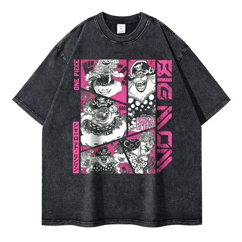 One Piece Vintage Tee | Washed Anime Streetwear by Zenith Threads T-shirt by Free Shipping
