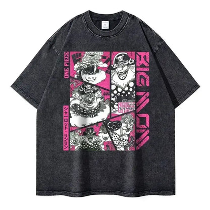 One Piece Vintage Tee | Washed Anime Streetwear by Zenith Threads T-shirt by Free Shipping