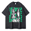 Gray One Piece Zoro vintage washed graphic tee for anime streetwear enthusiasts