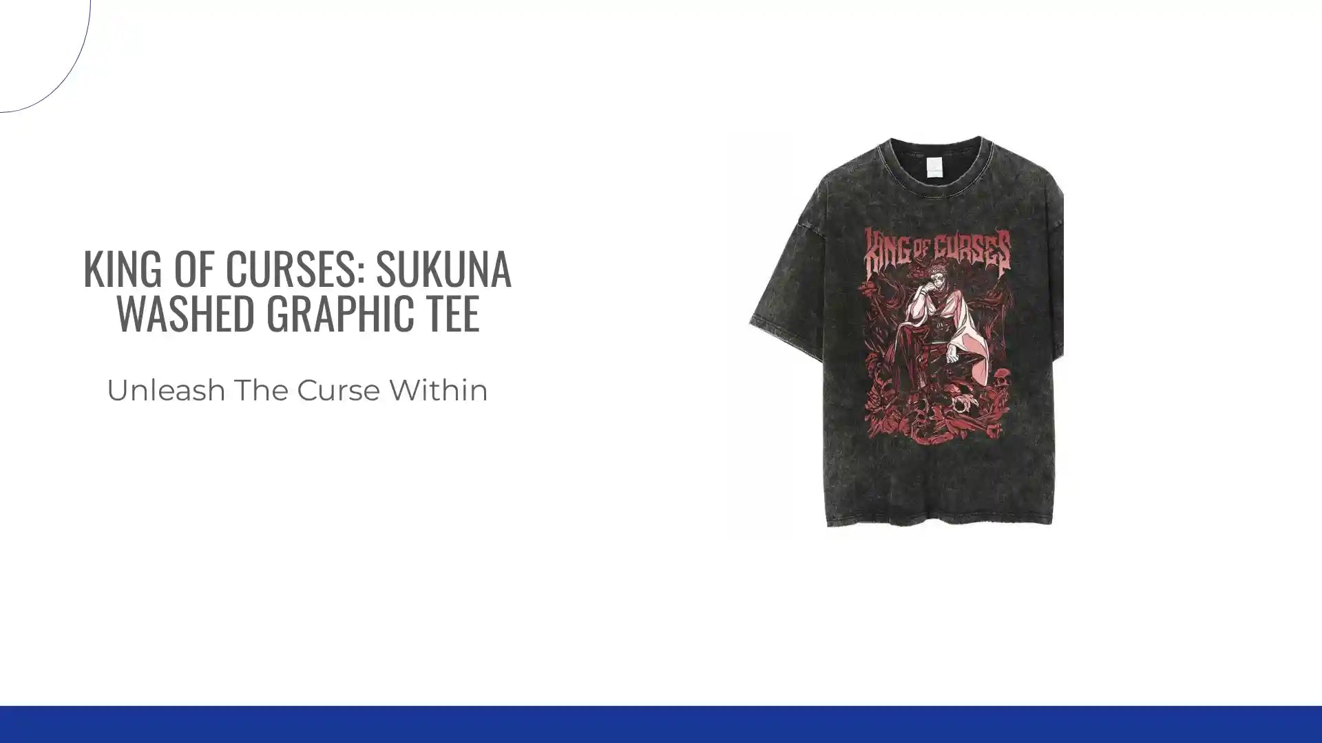 King of Curses: Sukuna Washed Graphic Tee by@Outfy