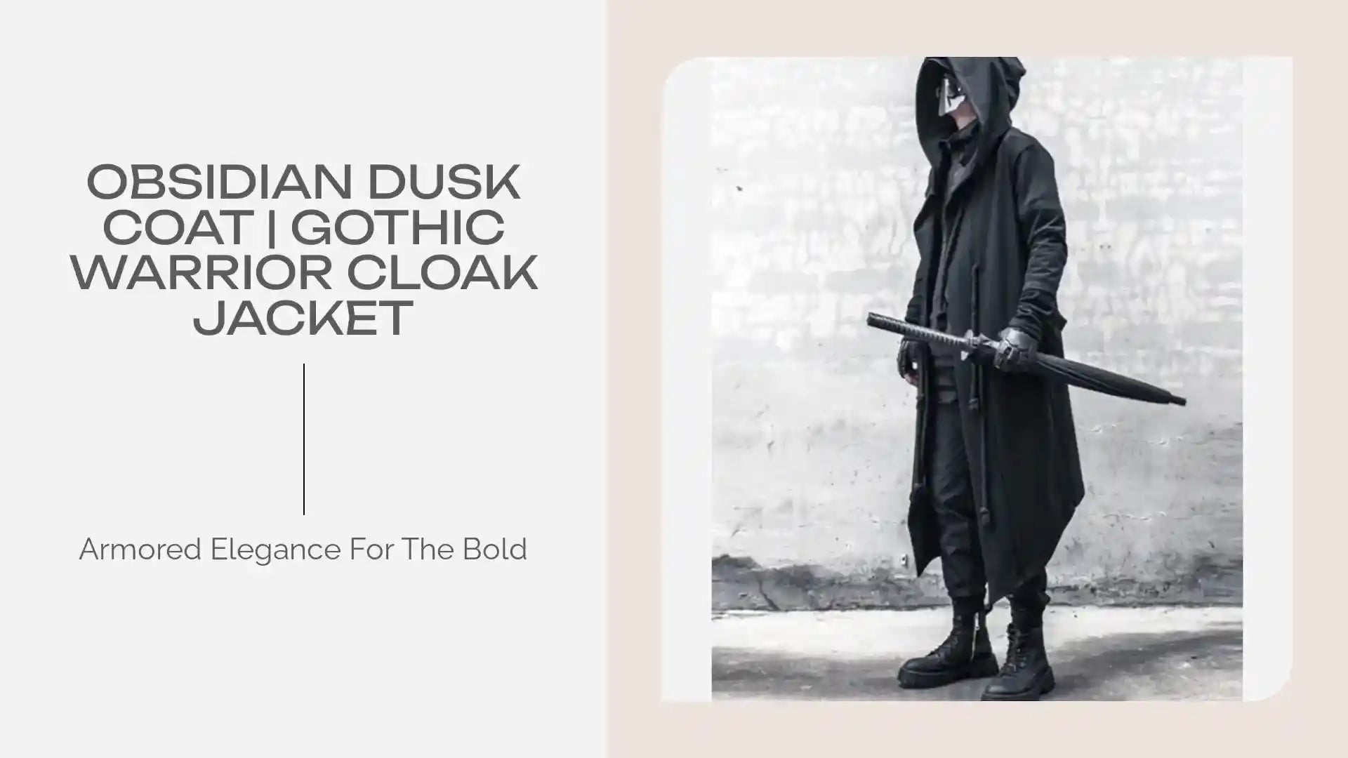 Obsidian Dusk Coat | Gothic Warrior Cloak Jacket by@Outfy