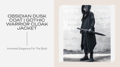 Obsidian Dusk Coat | Gothic Warrior Cloak Jacket by@Outfy