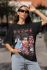 Black t-shirt featuring nostalgic Ranma 1/2 vintage anime graphic design