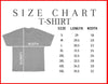 T-shirt size chart for Nostalgic Ranma 1/2 Vintage Anime Graphic Tee