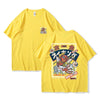 Yellow Anime-inspired Red Koi Japanese Graphic Cotton T-shirt for regular wear type