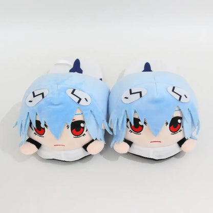 Rei Ayanami Plush Slippers – Evangelion Anime Footwear | Zenith Threads Co. by Free Shipping