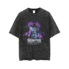 Gray t-shirt featuring Retro Killua Zoldyck anime graphic for spring and summer wear