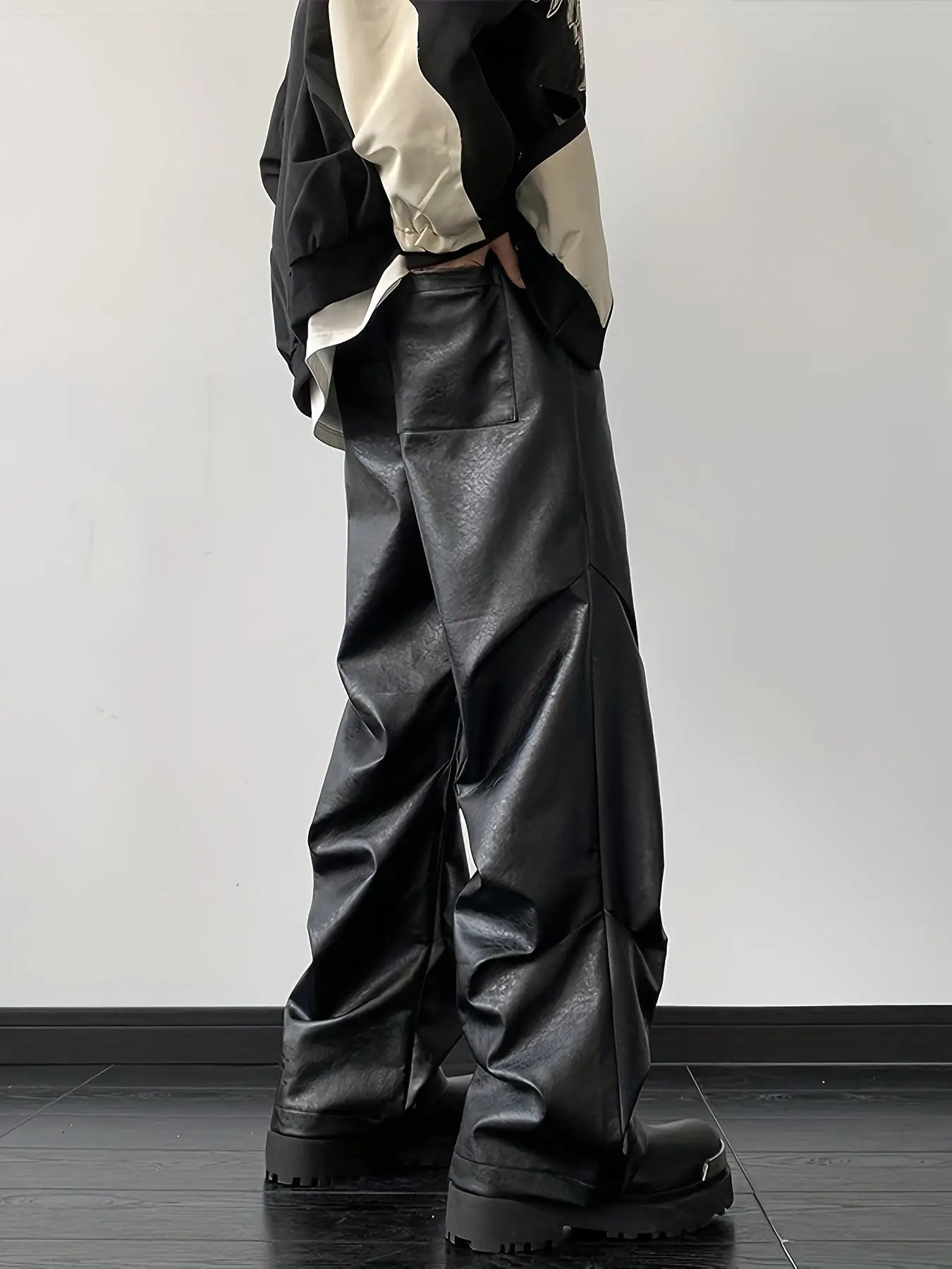 Ronin Pants – Loose Fit Faux Leather Baggy Streetwear