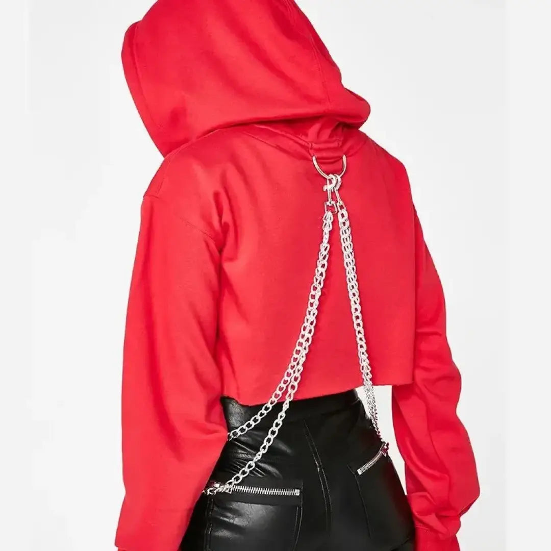 Ruincore Crop Gothic Hoodie | Streetwear
