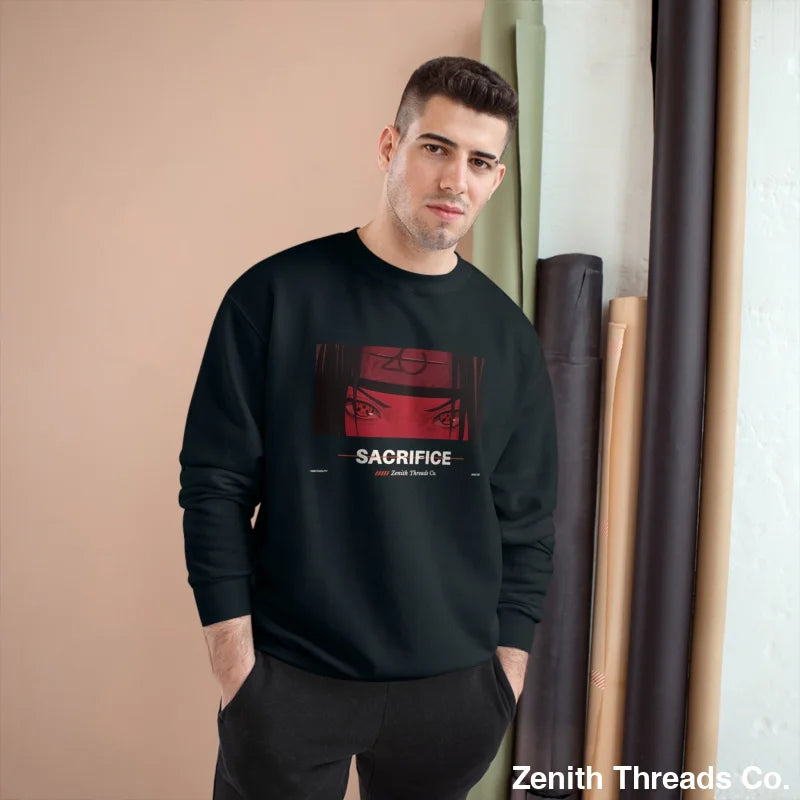 Sacrifice Champion Sweatshirt - Cozy Graphic Sweater for Anime Lovers - Black / S - Sweatshirt