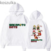 Sakamoto Days hoodie, a white hooded sweatshirt for anime streetwear enthusiasts