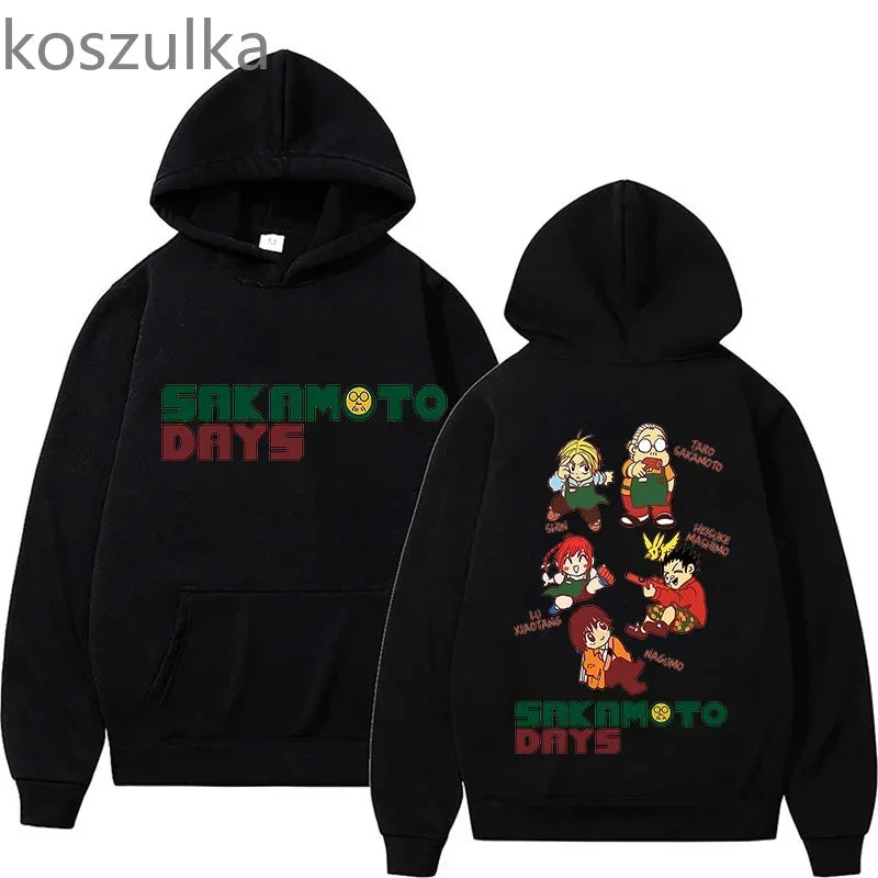 Black Sakamoto Days hoodie for ultimate fans of anime streetwear and Sakamoto Days