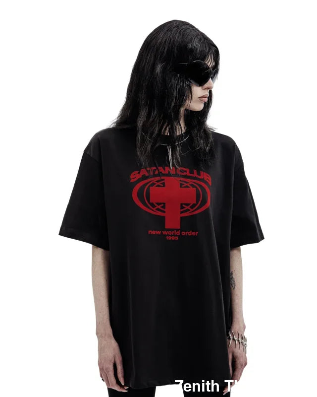 Satan Club Graphic Tee - Graphic Tee