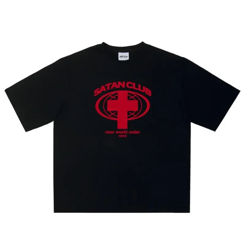 Satan Club Graphic Tee - Black / 4XL - Graphic Tee