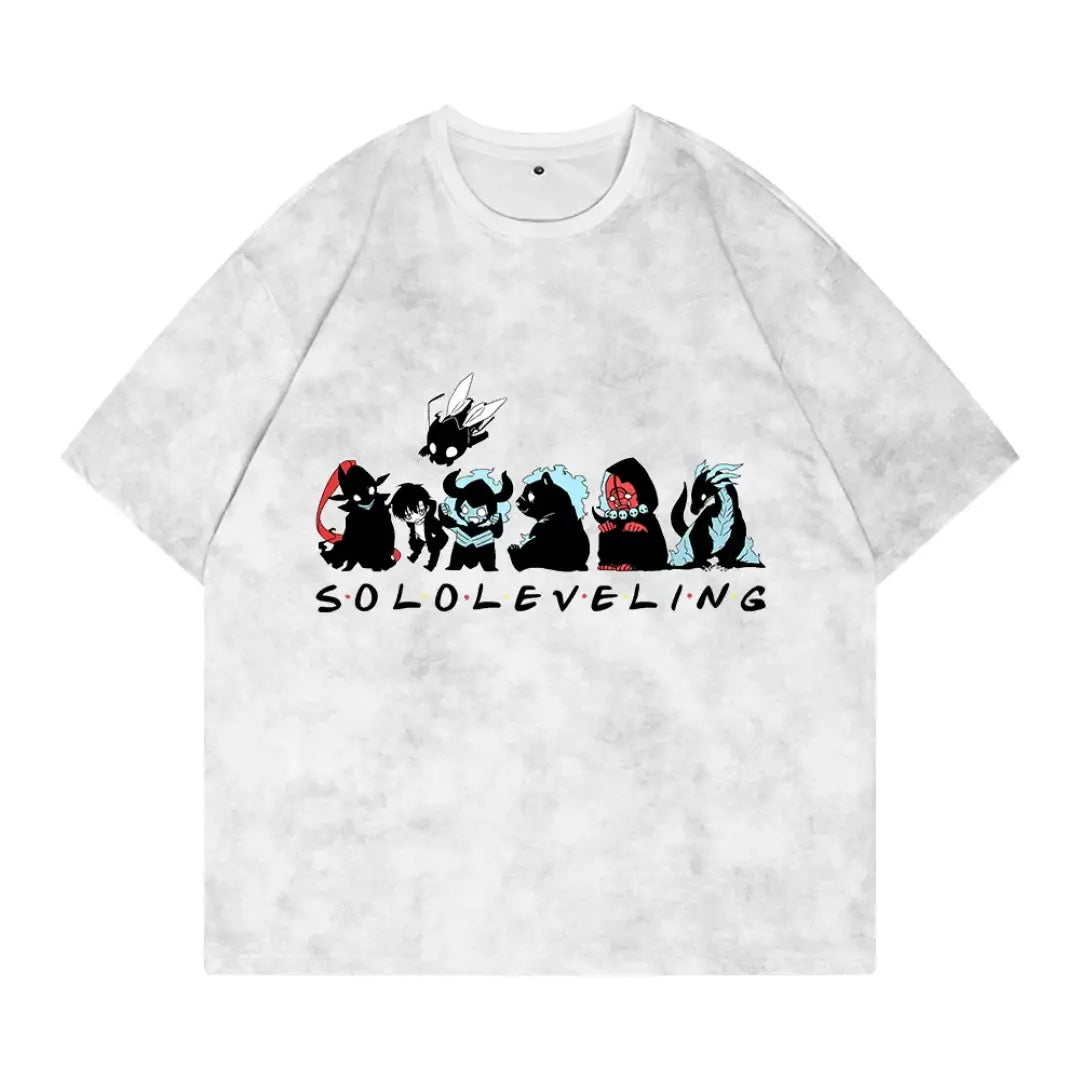 Shadow Monarch Tie‑dye Oversized Tee | Anime Streetwear