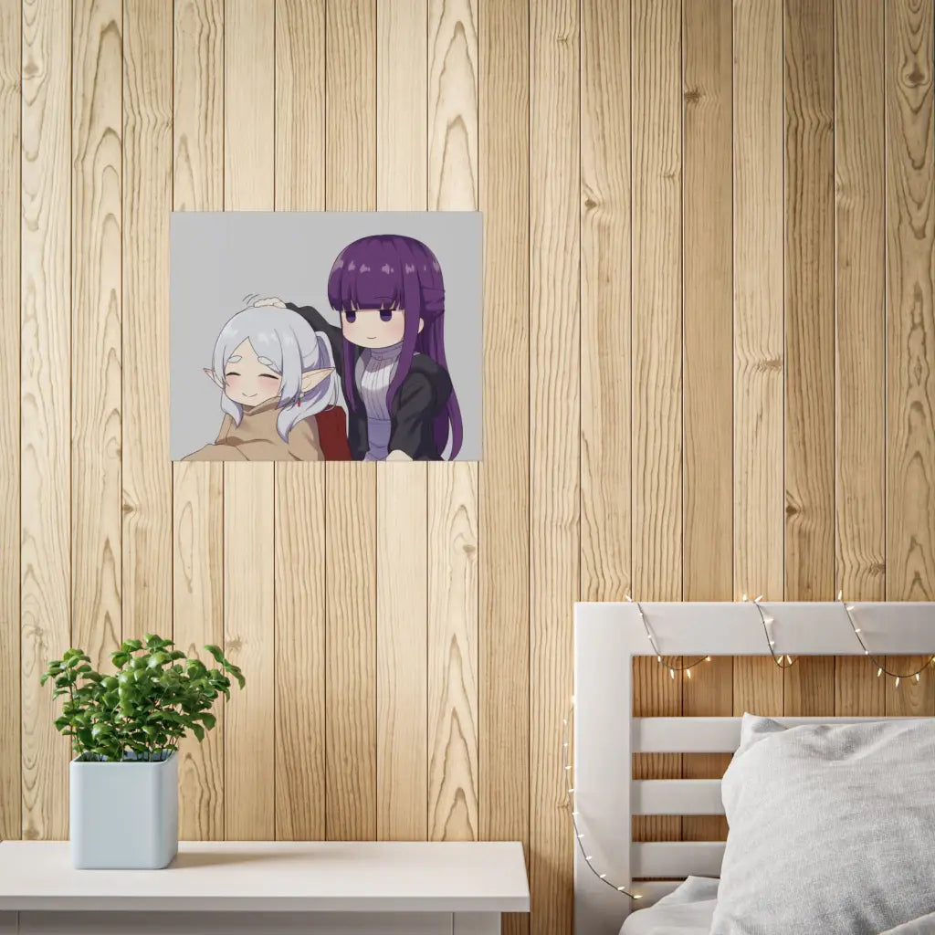 Silent Grace – Frieren & Fern Poster | 20″ x 16″ (horizontal) / Matte | Anime Streetwear Gothic Apparel | Zenith