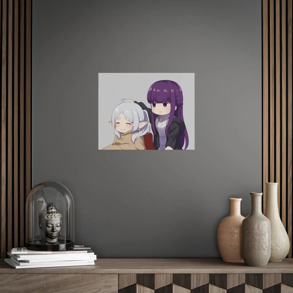 Silent Grace – Frieren & Fern Poster | 20″ x 16″ (horizontal) / Matte | Anime Streetwear