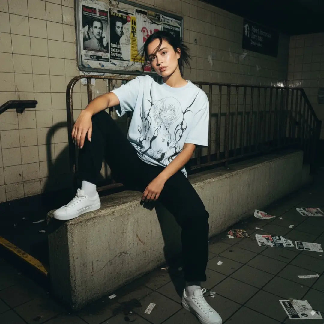 Silent Vessel Tee - Rei Inspired Oversized Anime T-shirt | Streetwear
