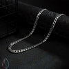 Silver curb chain in high-quality stainless steel hip-hop chain necklace for streetwear style