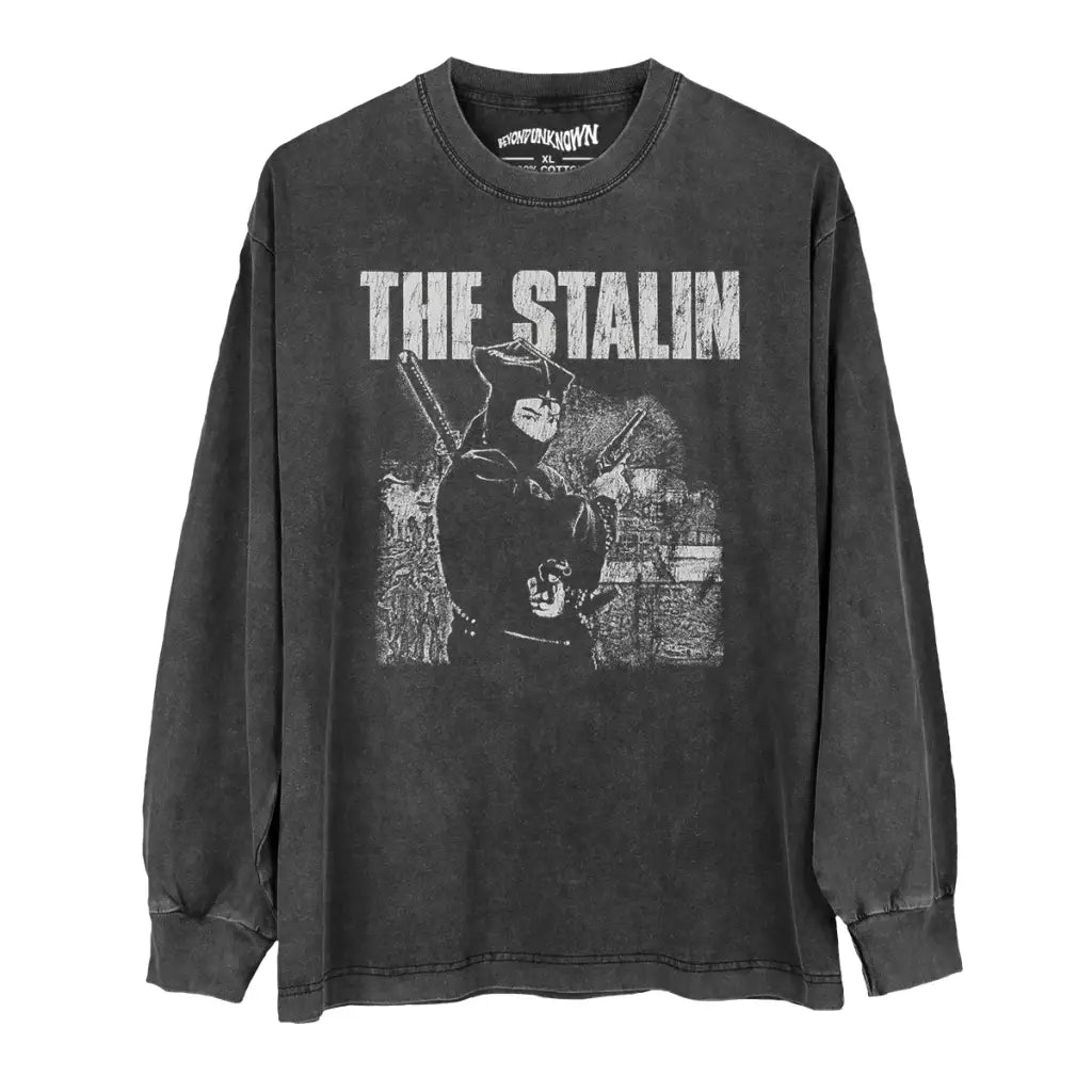 The Stalin Band Tee Japanese Hardcore Punk Rock Graphic Shirt | Washed Black Long Sleve / s | Streetwear