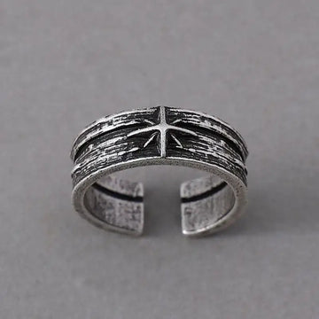 Starcross Adjustable Ring | Midnight Silver / Resizable | Accessories