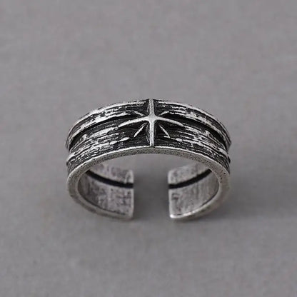 Starcross Adjustable Ring – Silver Punk Edition | Midnight / Resizable | Anime Accessories & Merch