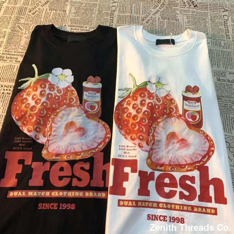 Strawberry Dream Tee – Japan Streetwear Retro Style - T-Shirt