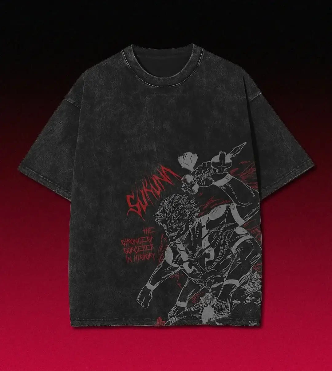 Sukuna Cursed King Tee | Red Aura / s | Jujutsu Kaisen