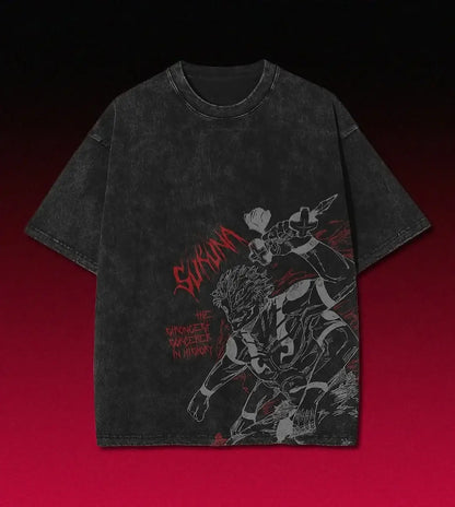 Sukuna Cursed King Tee | Red Aura / s | Jujutsu Kaisen
