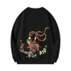 Black sweatshirt featuring Monkey King graphic from Chinese mythology, Sun Wukong design